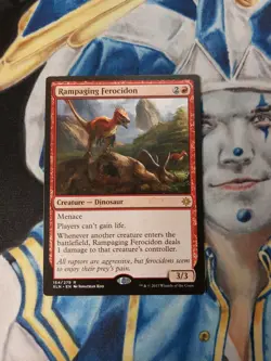 Rampaging Ferocidon MTG Ixalan Red Rare Creature Moderately Played x1 - Image 1