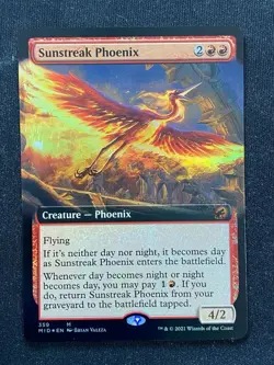 Sunstreak Phoenix FOIL EXTENDED - Innistrad Midnight Hunt (MTG) - Image 1