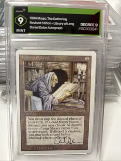 1994 MTG 9 Library Of Leng Signed By Daniel Gelon Revised Edition - Image 1