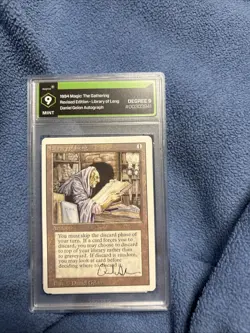 1994 MTG 9 Library Of Leng Signed By Daniel Gelon Revised Edition - Image 2