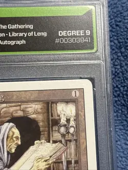 1994 MTG 9 Library Of Leng Signed By Daniel Gelon Revised Edition - Image 3