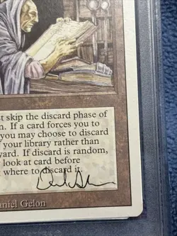 1994 MTG 9 Library Of Leng Signed By Daniel Gelon Revised Edition - Image 4