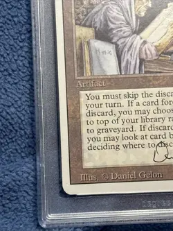 1994 MTG 9 Library Of Leng Signed By Daniel Gelon Revised Edition - Image 5