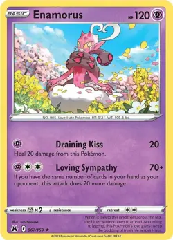 Enamorus Crown Zenith 067/159 NM English Pokemon Card - Image 1