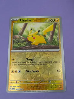 Pikachu - 025/165 - Promo Reverse Holo Scarlet & Violet Promos - Pokemon - NM - Image 1