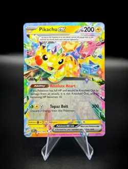 Pikachu ex Surging Sparks Ultra Rare Pokemon TCG 057/191 Scarlet & Violet SV08 - Image 1