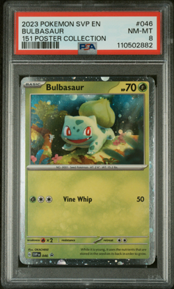 Bulbasaur 46 - Pokemon TCG Scarlet and Violent Black Star Promo - PSA NM-MT 8 - Image 1