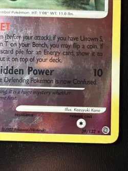 FREE SHIPPING Pokemon TCG - Unown (S) 39/132 - Reverse Holo Rare Secret Wonders - Image 4