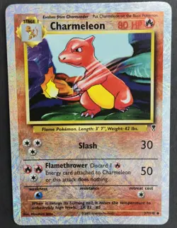 2002 POKEMON LEGENDARY COLLECTION #37/110 CHARMELEON-REVERSE FOIL - Image 1