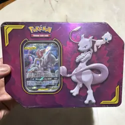 Three Pokemon TCG Power Partnership Tin- Mewtwo & Mew GX Tag Team Sealed Booster - Image 1