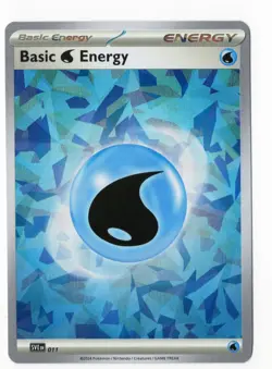 Basic Water Energy #011 - Cracked Ice Holo - Terapagos UPC - Pokemon TCG - NM - Image 1