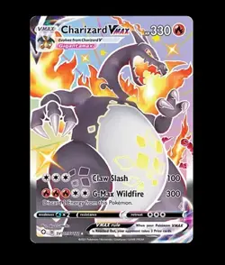 Pokemon TCG Charizard VMAX Shining Fates Sv107/Sv122 Holo Shiny Holo Rare - Image 1
