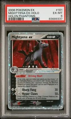 Pokemon Mightyena ex Holo - Holon Phantoms - 101/110 - PSA 6 - Image 1