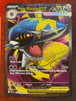 Mega Sharpedo ex - 113/094 - Pokemon Mega Evolution Phantasmal Flames Ultra Rare - Image 1
