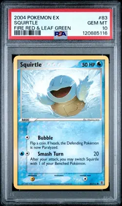 2004 POKEMON EX FIRE RED & LEAF GREEN #83 SQUIRTLE PSA 10 - Image 1