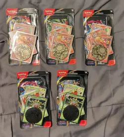 Pokemon TCG Lot of (5) Phantasmal Flames, Premium Checklane Blister, Blaziken - Image 1