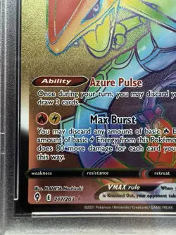 Pokemon Rayquaza VMAX Rainbow 217/203 Evolving Skies PSA 10 Gem Mint - Image 4