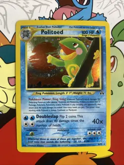 Politoed Holo Rare 8/75 - Pokemon - Neo Discovery Unlimited Swirl NM / LP - Image 1