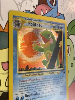 Politoed Holo Rare 8/75 - Pokemon - Neo Discovery Unlimited Swirl NM / LP - Image 3