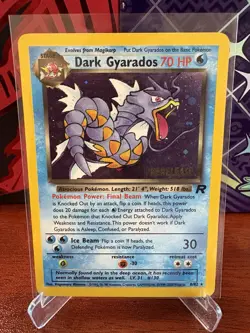 Pokemon TCG - Dark Gyarados 8/82 Pre-Release Holo Rare - WOTC Promos - MP+ - Image 1