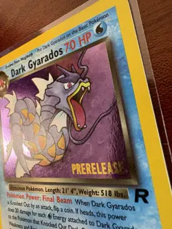 Pokemon TCG - Dark Gyarados 8/82 Pre-Release Holo Rare - WOTC Promos - MP+ - Image 3