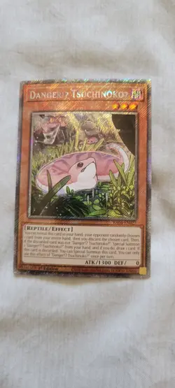 Danger!U TsuchinokoU 1st Edition Platinum Secret Rare RA04-EN027 Yu-Gi-Oh! - Image 1