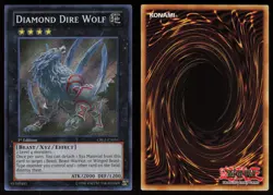 Diamond Dire Wolf CBLZ-EN051 Secret Rare Cosmo Blazer 1st Edition Yu-Gi-Oh - Image 3
