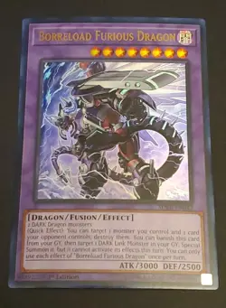 Borreload Furious Dragon X1 Ultra Rare 1st Edition SDRR-EN042 Yugioh NM - Image 1