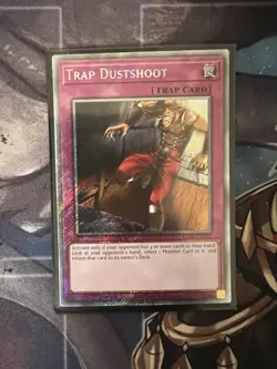 Yugioh! Trap Dustshoot (Platinum Secret Rare) RA04-EN121 1st Edition NM - Image 1
