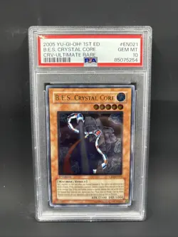 2005 Yu-Gi-Oh! 1st Edition B.E.S. Crystal Core Ultimate Rare EN021 PSA GEM MT 10 - Image 1