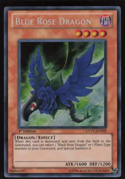 Blue Rose Dragon EXVC-EN099 Secret Rare 1st Edition Yu-Gi-Oh - Image 1