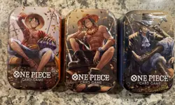 One Piece Mini Tin Vol 2 set of 3 complete art set OP 13 mini tins. - Image 1