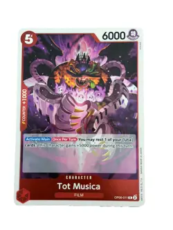 New: One Piece CCG Tot Musica OP06-011 Wings of the Captain Foil Rare - Image 1