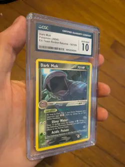 (POP 22) CGC 10 GEM MINT Team Rocket Returns Dark Muk 16/109 Pokemon Card 2004 - Image 1