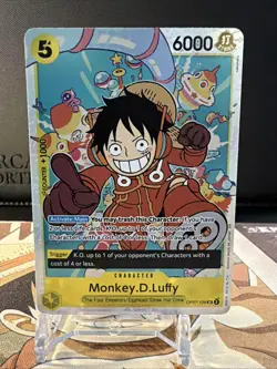 One Piece CCG Monkey D Luffy OP07-109 Parallel Card Near Mint Condition - Image 1