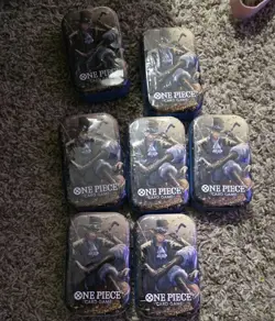 One Piece TCG Card Game - Sabo Mini Tin Vol.2 English 2 Packs OP 13 (Lot of 7) - Image 1