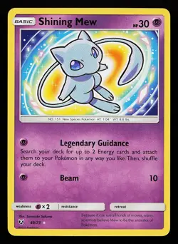 Shining Mew 40/73 Shiny Holo Shining Legends Pokemon Card - Image 1