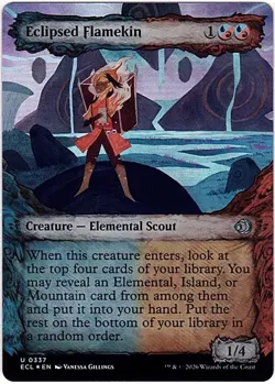 MTG Lorwyn Eclipsed Eclipsed Flamekin Showcase Foil (Uncommon) - Image 2