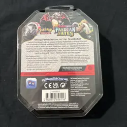 Pokemon Paldean Fates Tin Great Tusk ex 4 Packs New Sealed English SEALED NEW - Image 3