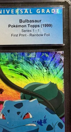 1999 Topps Pokemon Bulbasaur Rainbow Foil - CGC 9.5 Blue Label - 1/1 FOIL ERROR - Image 3