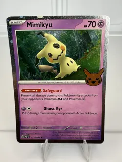 Mimikyu 037/091 Cosmos Holo Rare - Pokemon TCG Halloween Trick Or Trade 2024 NM - Image 1