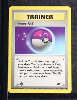 PSA 9 MINT 2000 Pokemon Gym Challenge #116 Master Ball 1st Edition !!! - Image 3