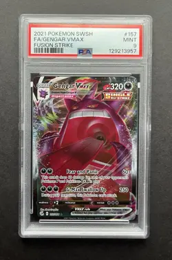 Fusion Strike Gengar Full Art 157/264 PSA 9 - Pokemon SWSH 2021 - Image 1
