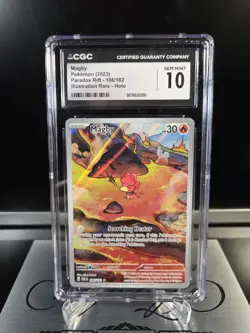 Pokemon: Magby 186/182, Illustration Rare, Paradox Rift, CGC 10!!! - Image 1