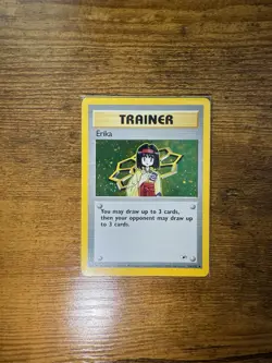 2000 Pokemon Erika 016/132 Rare *SWIRL* Holo Trainer Gym Heroes WOTC Vintage NM! - Image 3