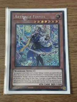 Yugioh DUAD-EN009 - Artmage Finmel - Secret Rare MINT Card - Image 2