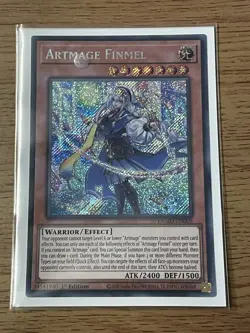Yugioh DUAD-EN009 - Artmage Finmel - Secret Rare MINT Card - Image 3