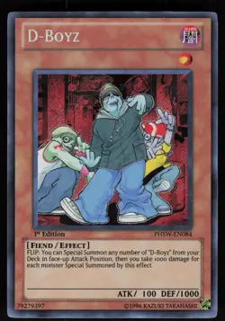 D-Boyz PHSW-EN084 Secret Rare Photon Shockwave 1st Edition Yu-Gi-Oh - Image 1