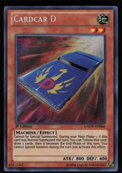 Cardcar D GAOV-EN006 Secret Rare 1st Edition Yu-Gi-Oh - Image 1