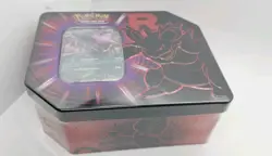 X1 Pokemon Card Team Rocket Tin & X1 Sleeved Booster Pack Fantasmal Flames - Image 2